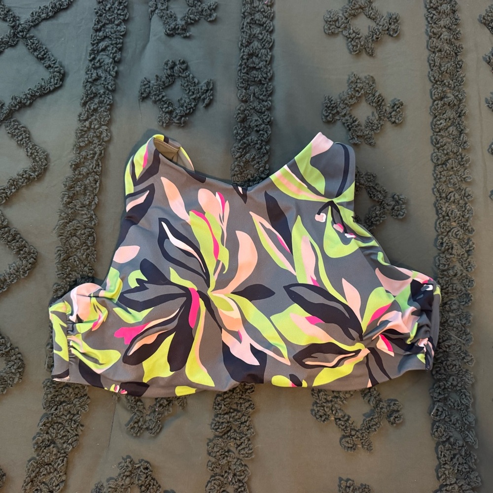 Athleta Multicolor Floral Swimsuit Top